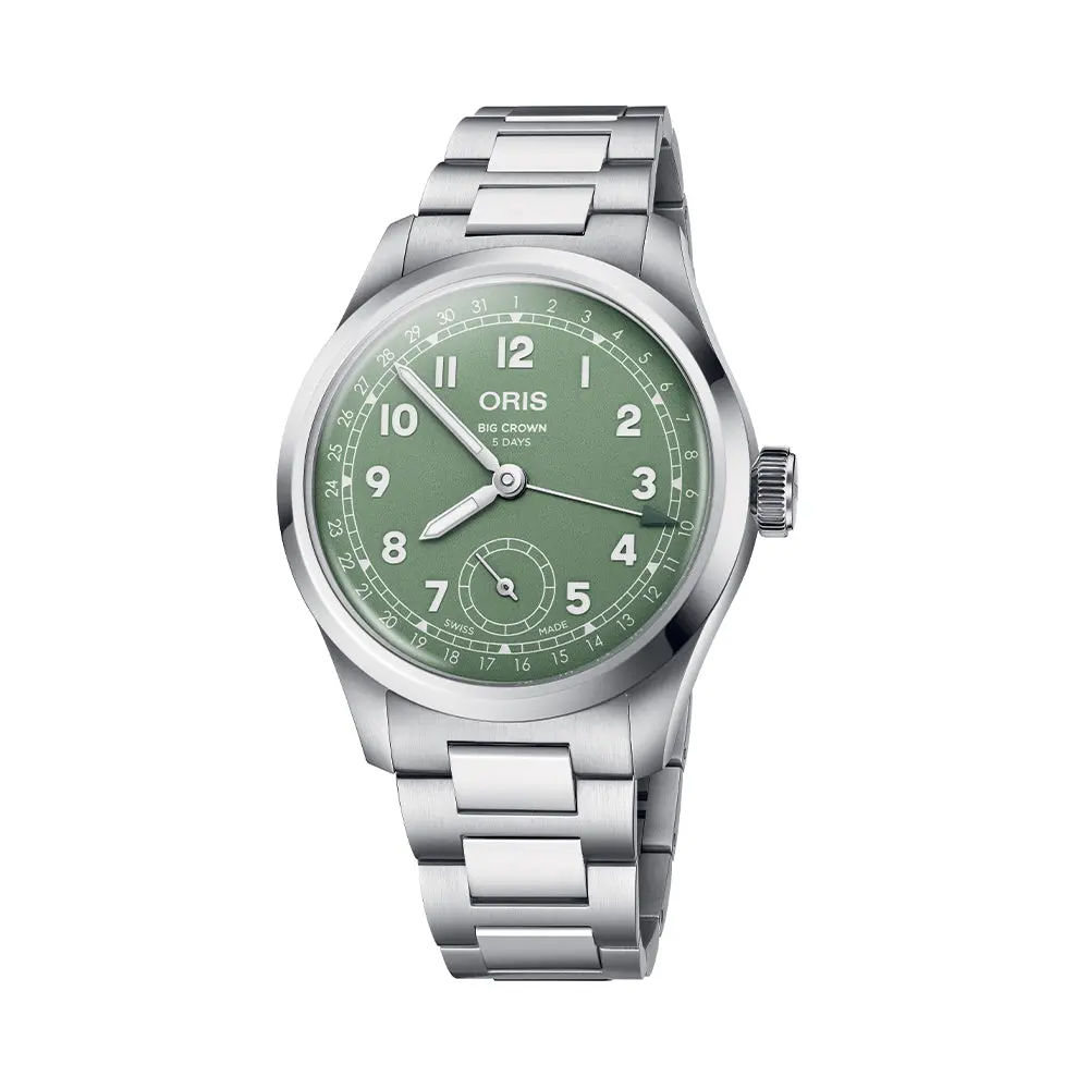Big Crown Pointer Date Caliber 403 40Mm - Green On Bracelet 1