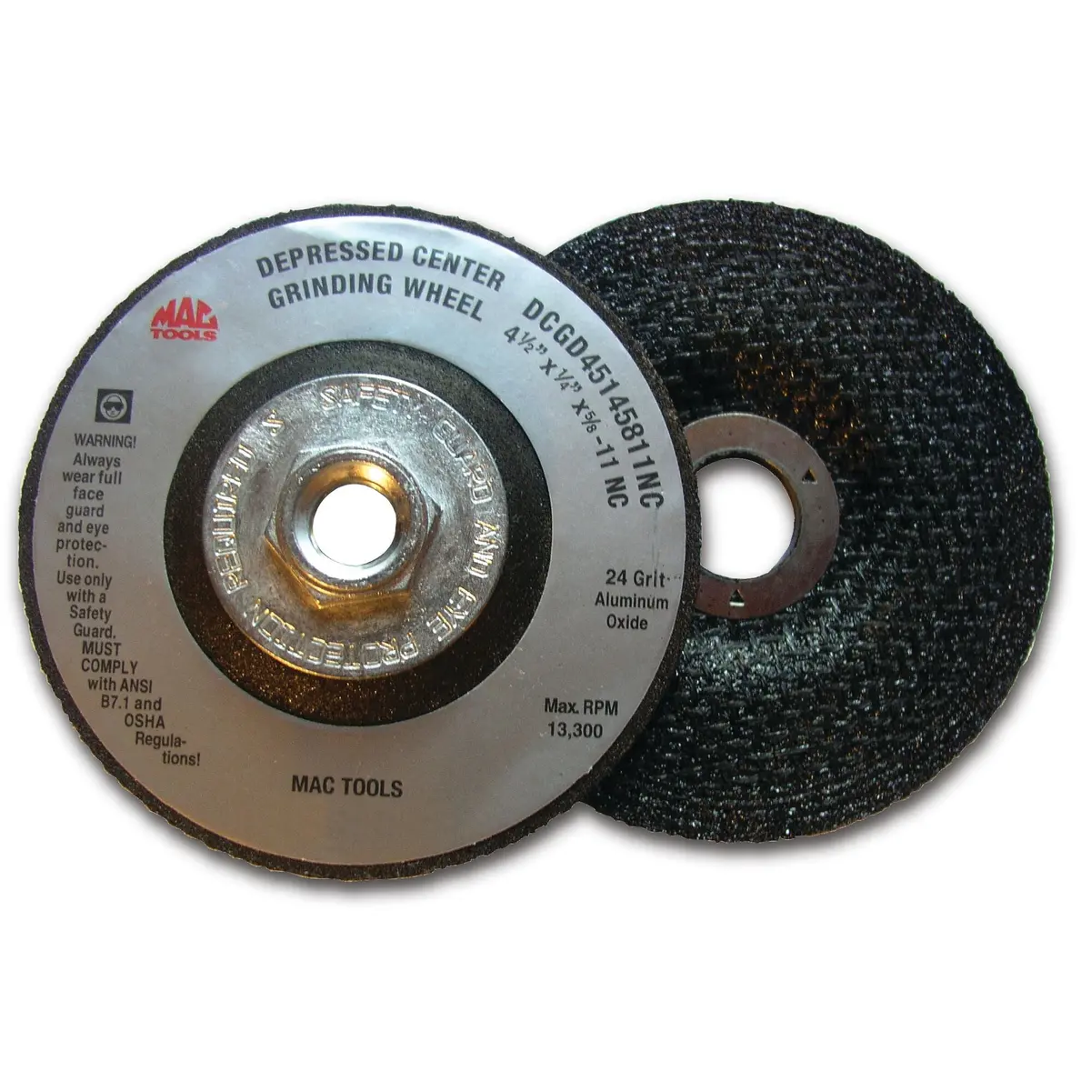 Depressed-Center Aluminum-Oxide Grinding Wheel 4-1/2" 1