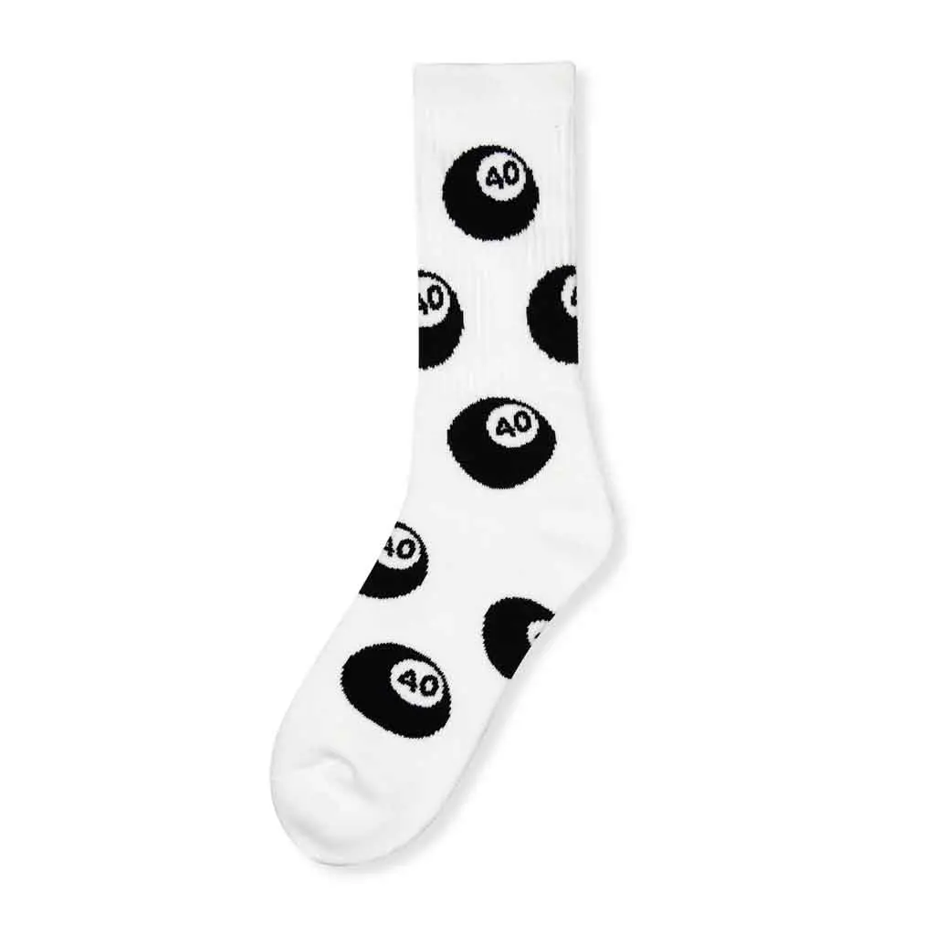 40S & Shorties 40 Ball Sock - White 1