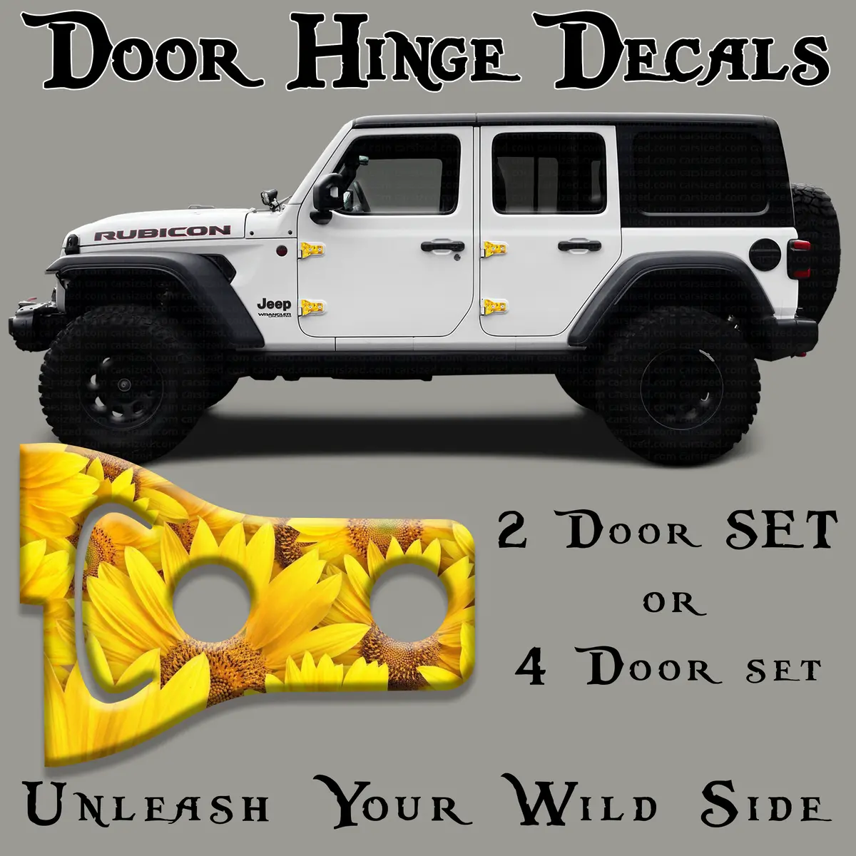 Sunflower Door Hinge Decals 41 1