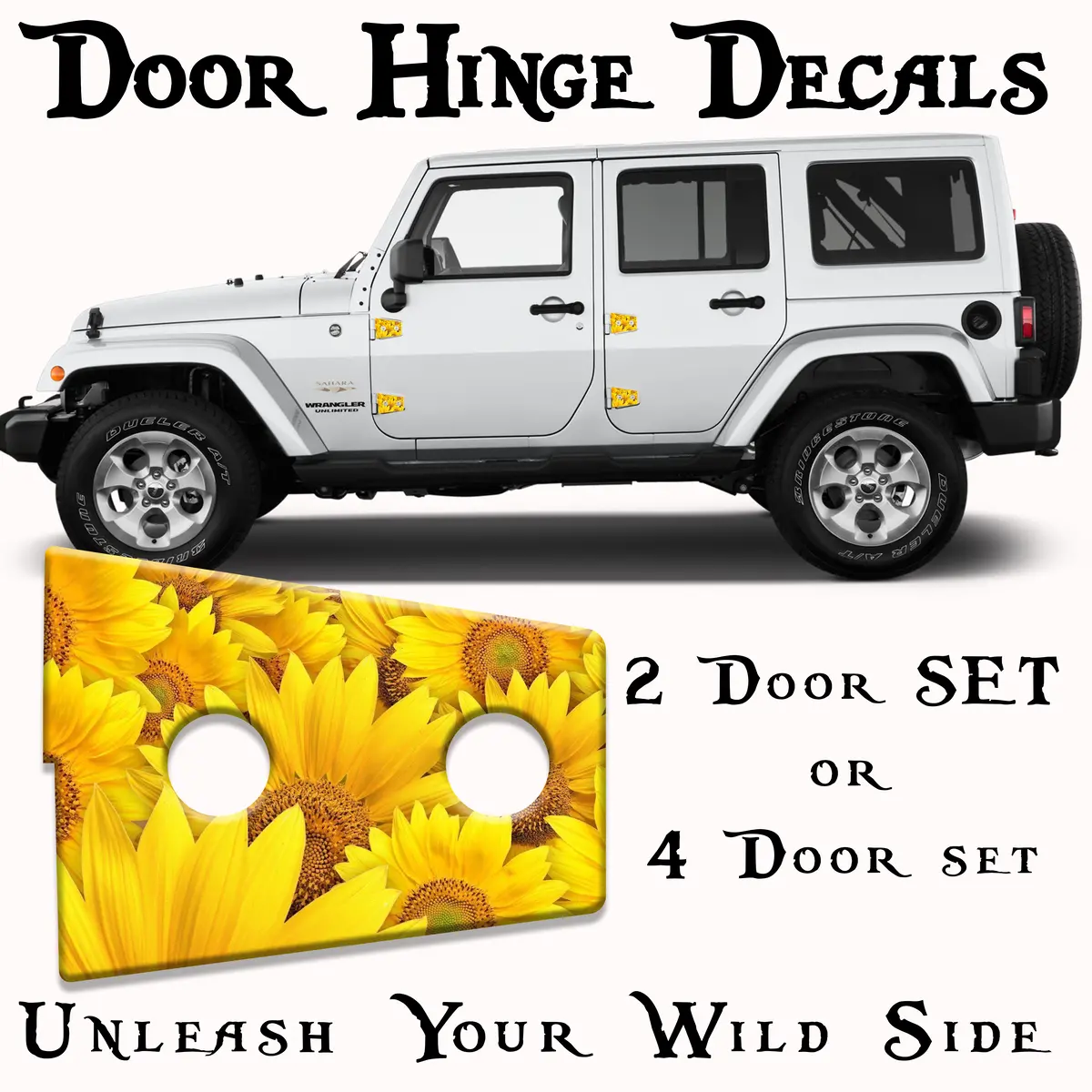 Jk Sunflowers Door Hinge Decal 41 1