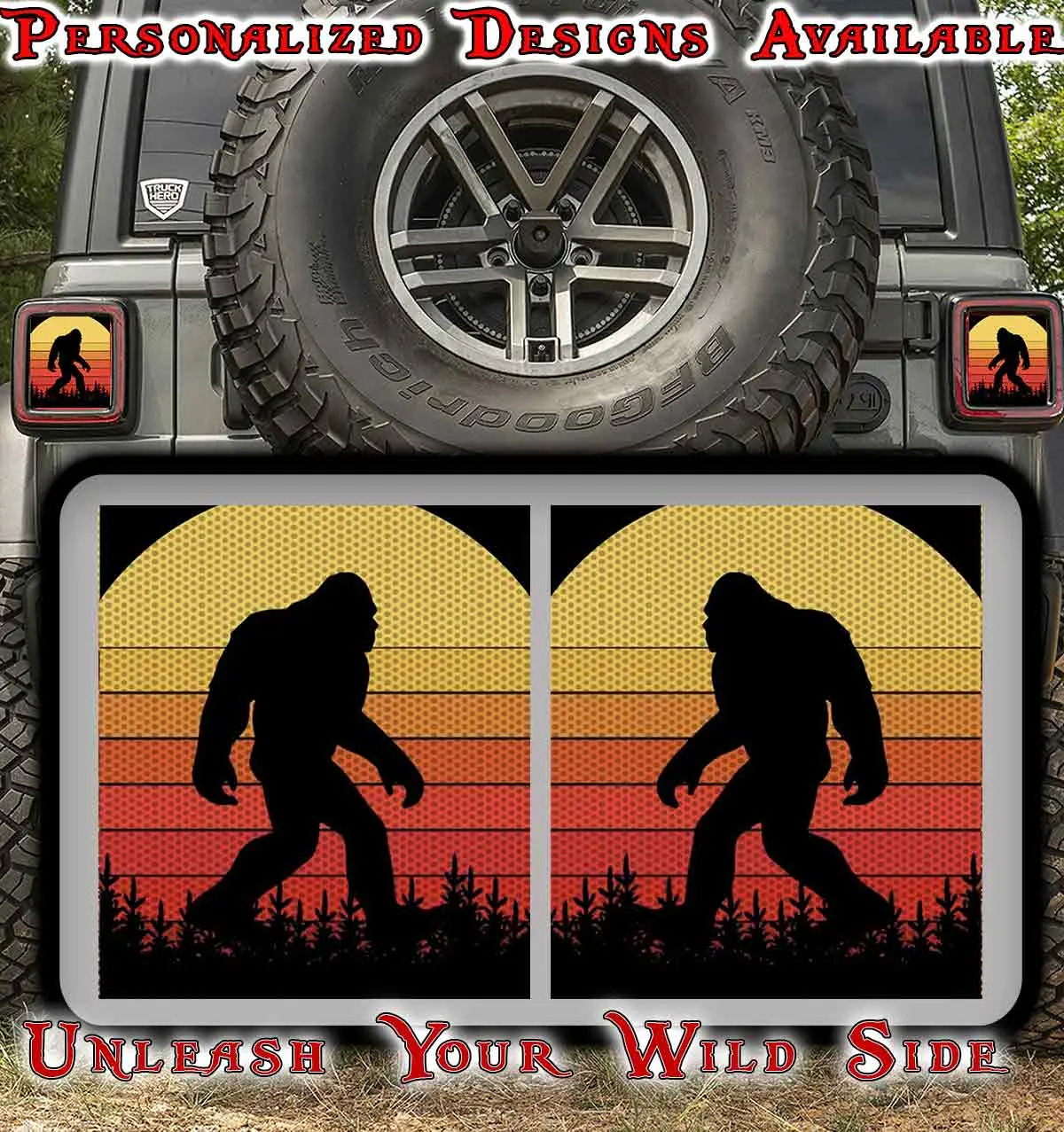 Retro Bigfoot Taillight Cover Decal 42 1