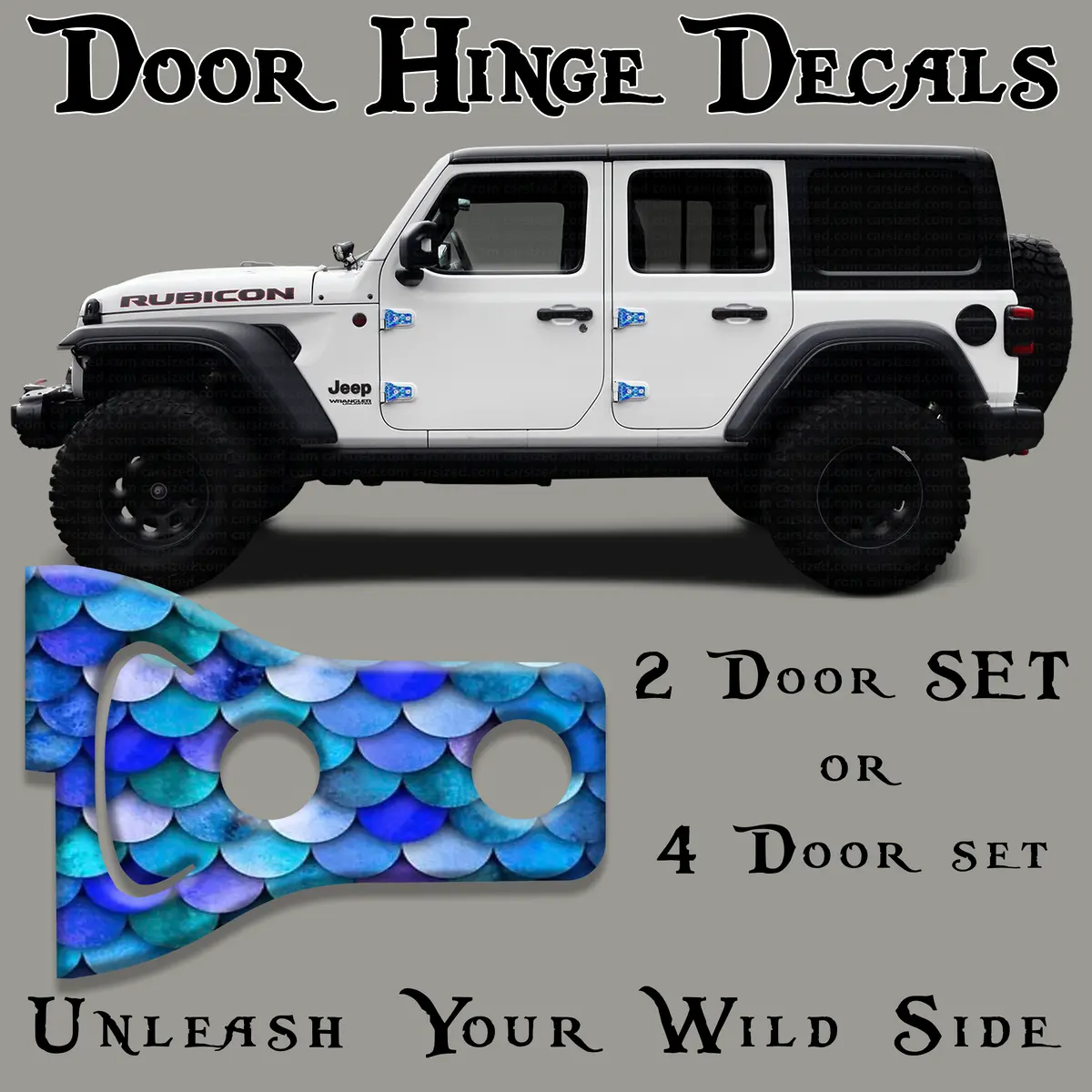 Mermaid Scales Door Hinge Decals 42 1