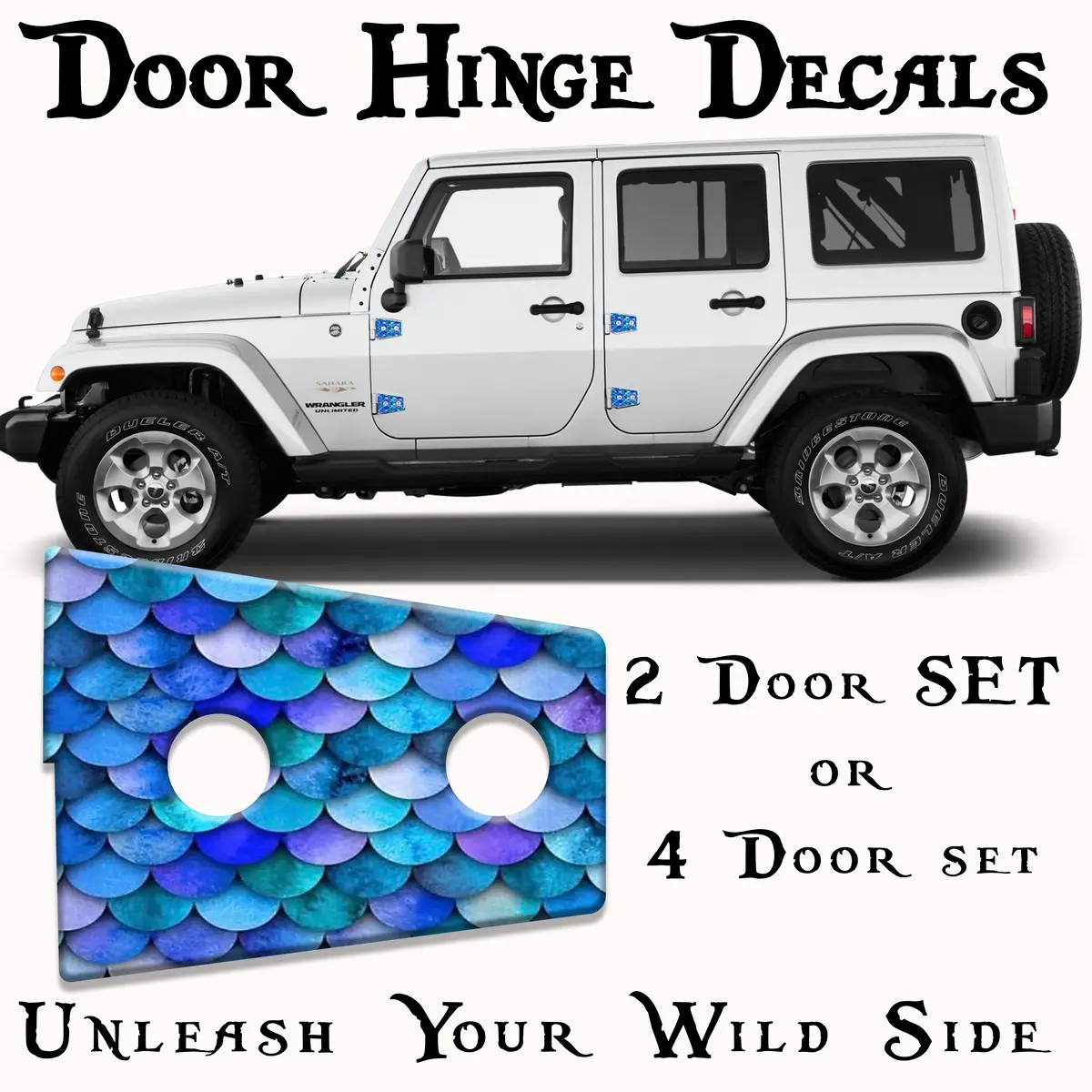 Jk Mermaid Scales Door Hinge Decal 42 1