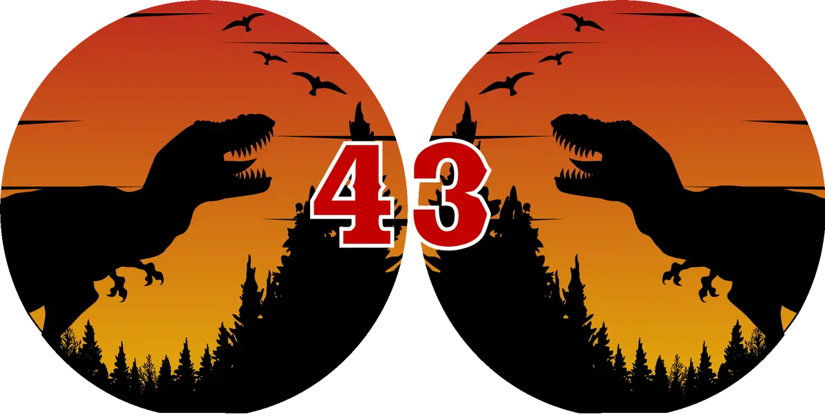 T Rex Headlight Decal 1