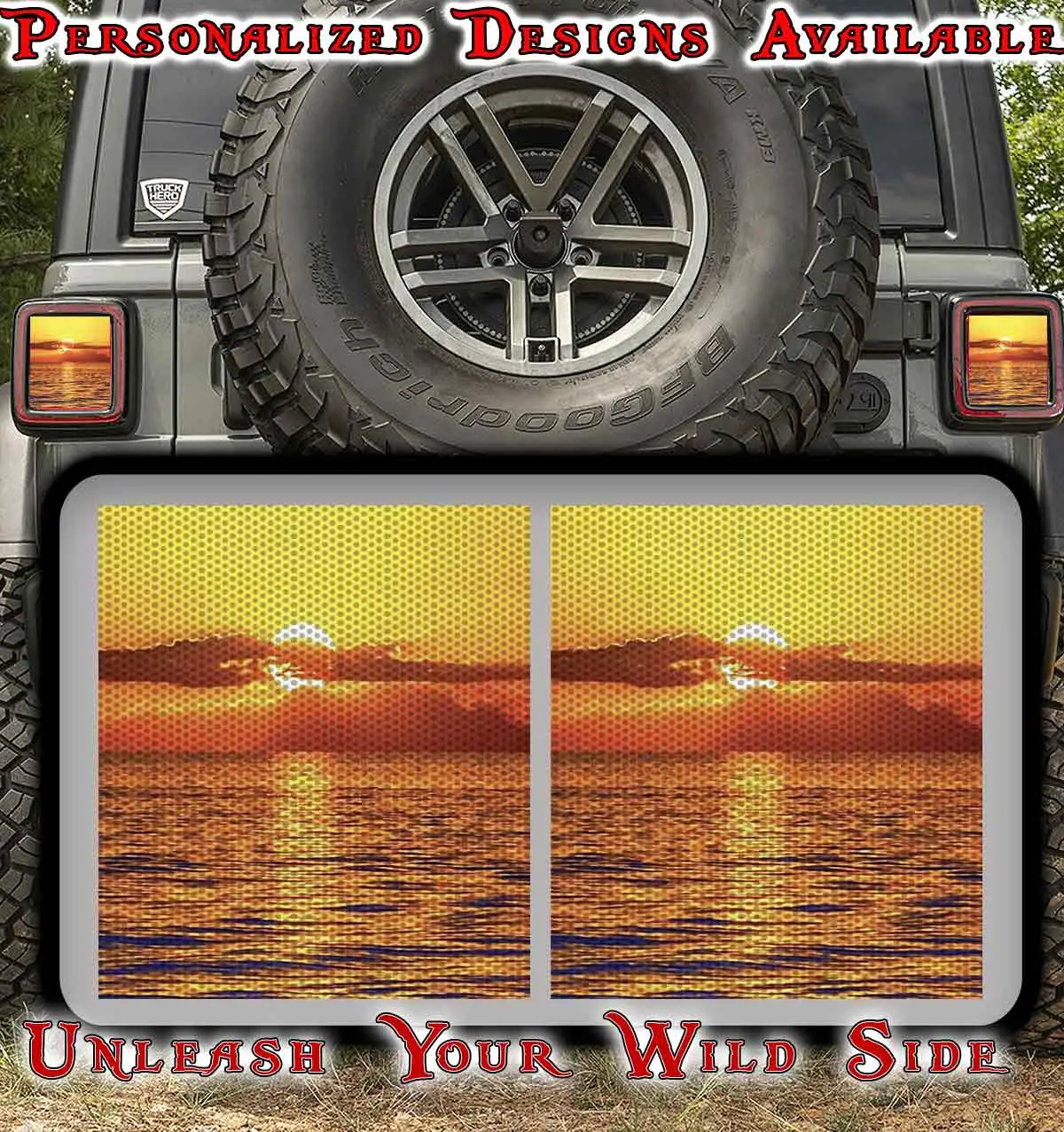 Amazing Sunset Taillight Cover Decal 43 1