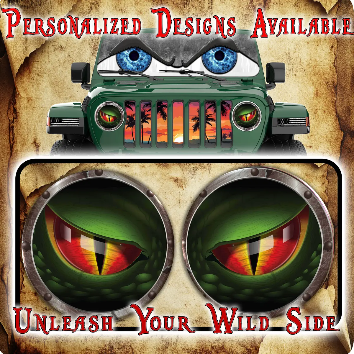 Dinosaur Headlight Decal 43 1