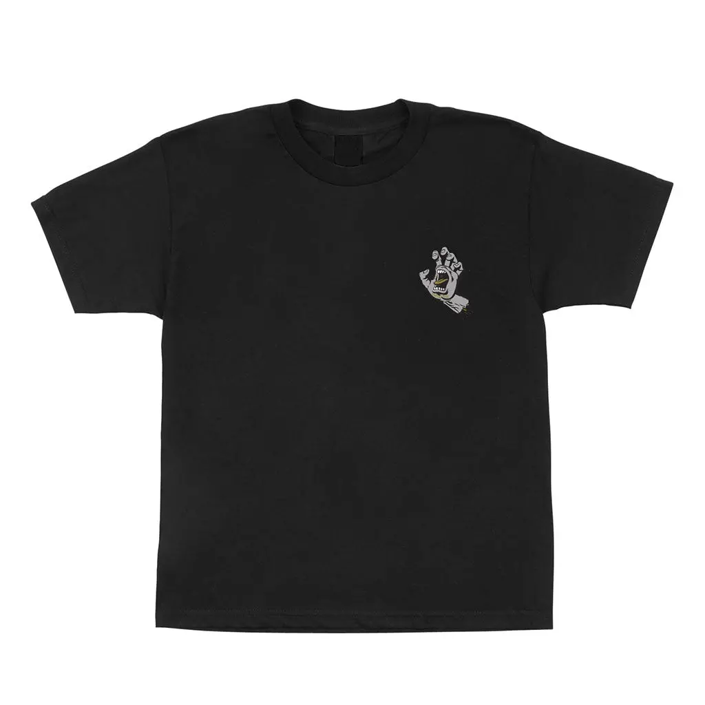 Santa Cruz Youth Screaming Hand S/S Tee - Black/Gold/Grey 1