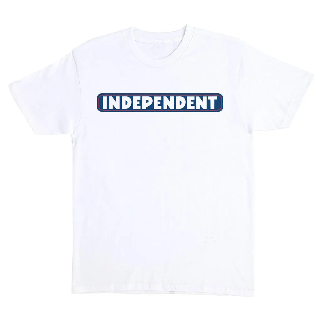 Independent Bar Logo S/S Tee - White/Blue 1