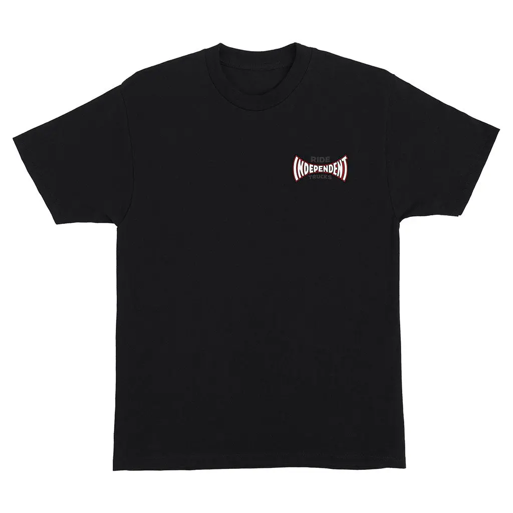 Independent Rose Span S/S Heavyweight Tee - Black 1