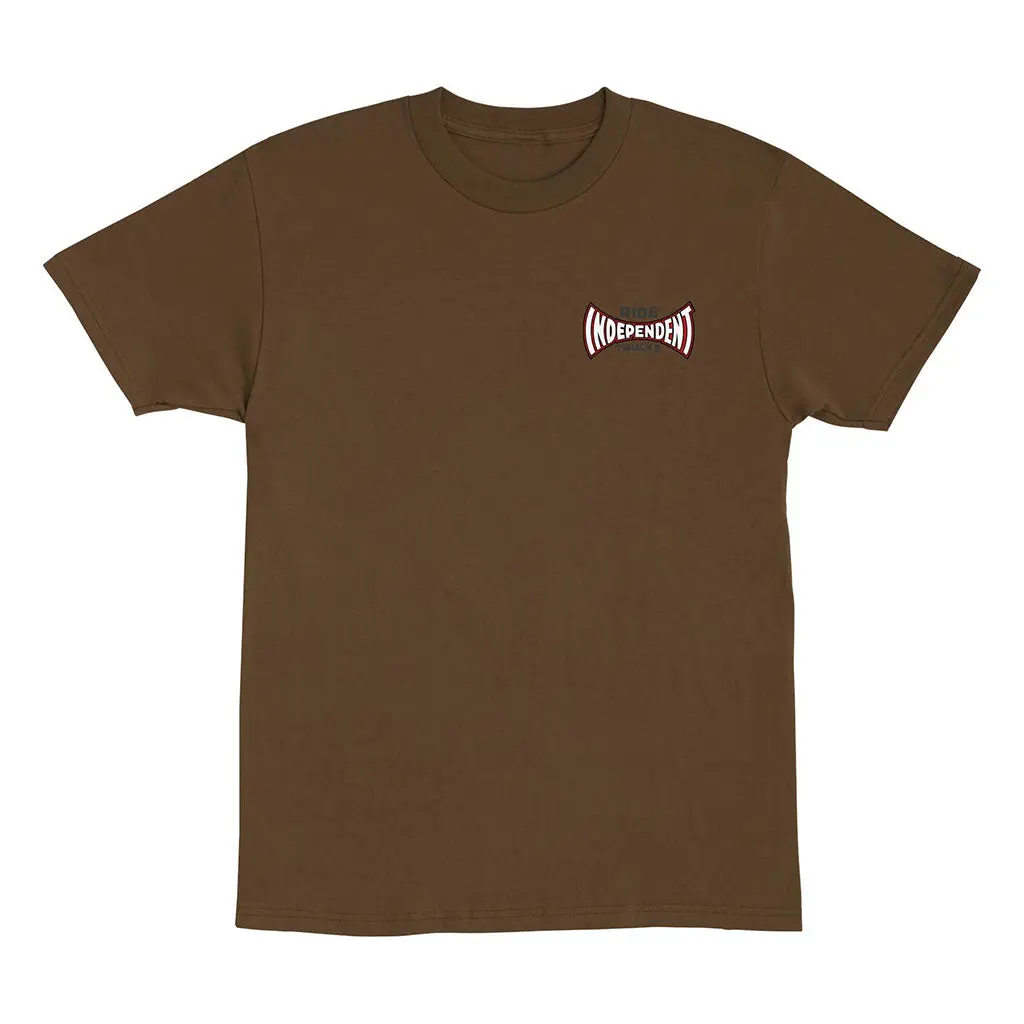 Independent Rose Span S/S Heavyweight Tee - Chocolate 1