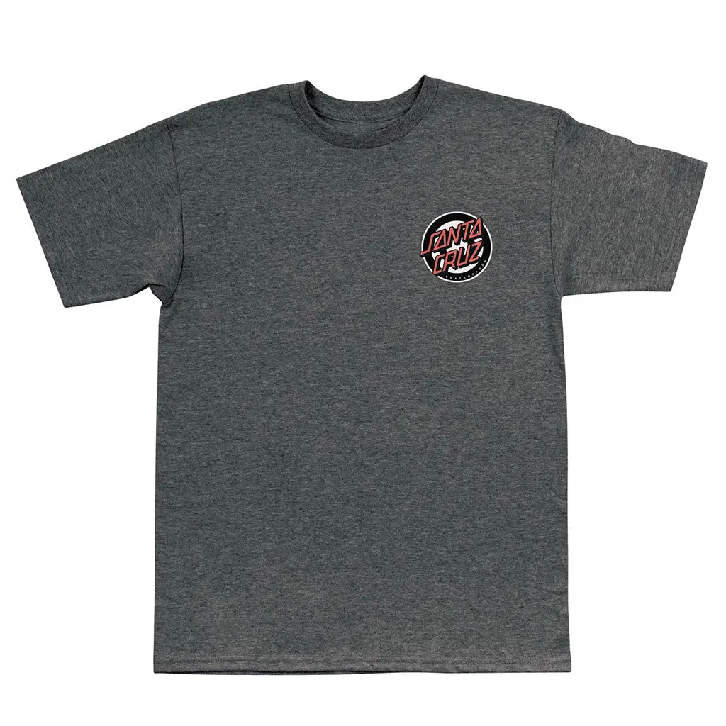 Santa Cruz Roskopp Screaming Target S/S Heavyweight Tee - Dark Heather 1