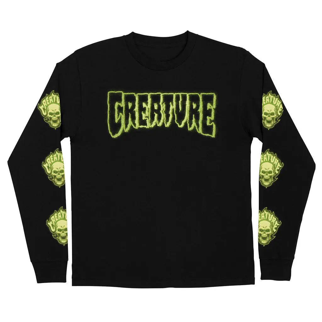 Creature Bonehead Glitch L/S Tee - Black 1