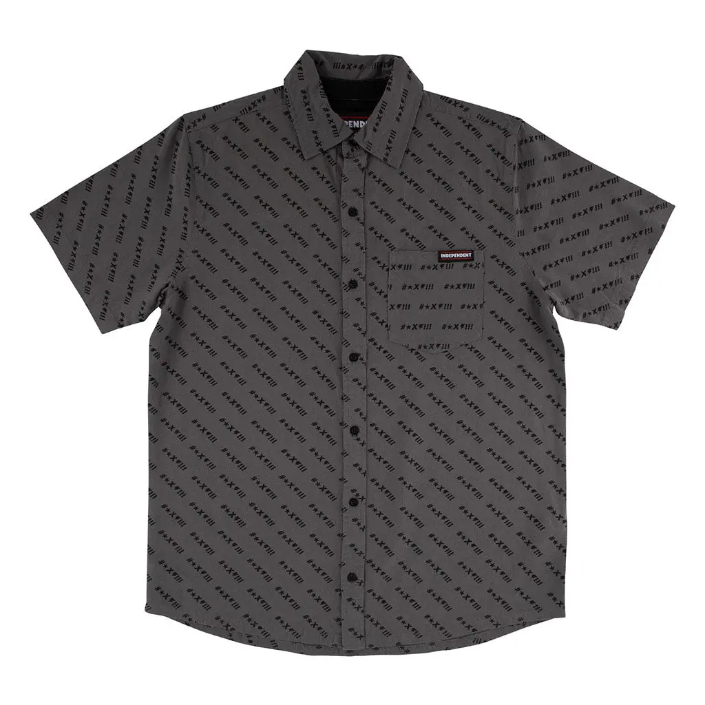 Independent Exclamation S/S Party Woven - Smoke Grey 1