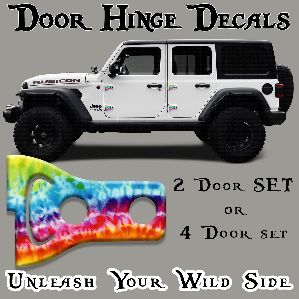 Tie Dye Print Door Hinge Decals 45 1