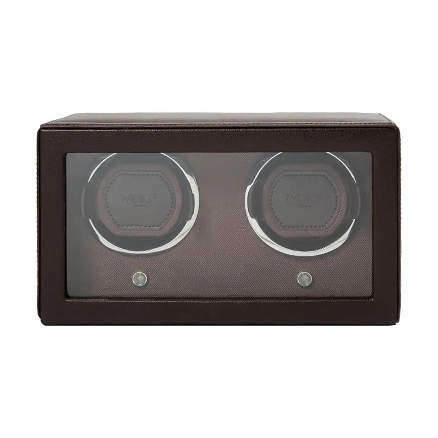 Cub Double Watch Winder With Cover - Brown 1