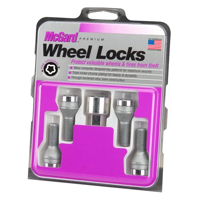 Mcgard Chrome Wheel Lock Bolt Set – 4-Pack, Cone Seat, M12X1.5, 17Mm Hex, 31.7Mm Shank 1