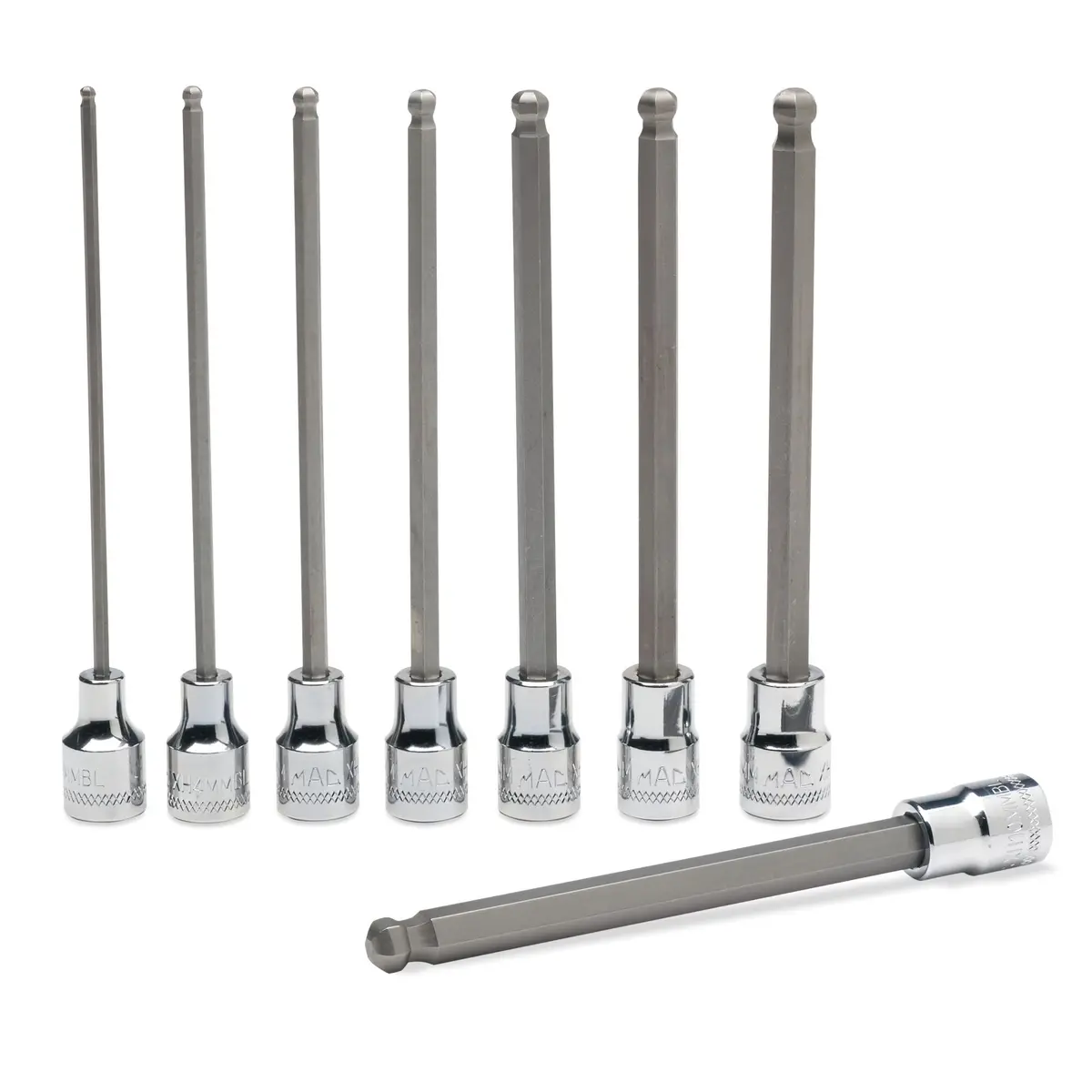 8-Pc. 3/8" Drive Metric Long Speed Hex Driver Set 1