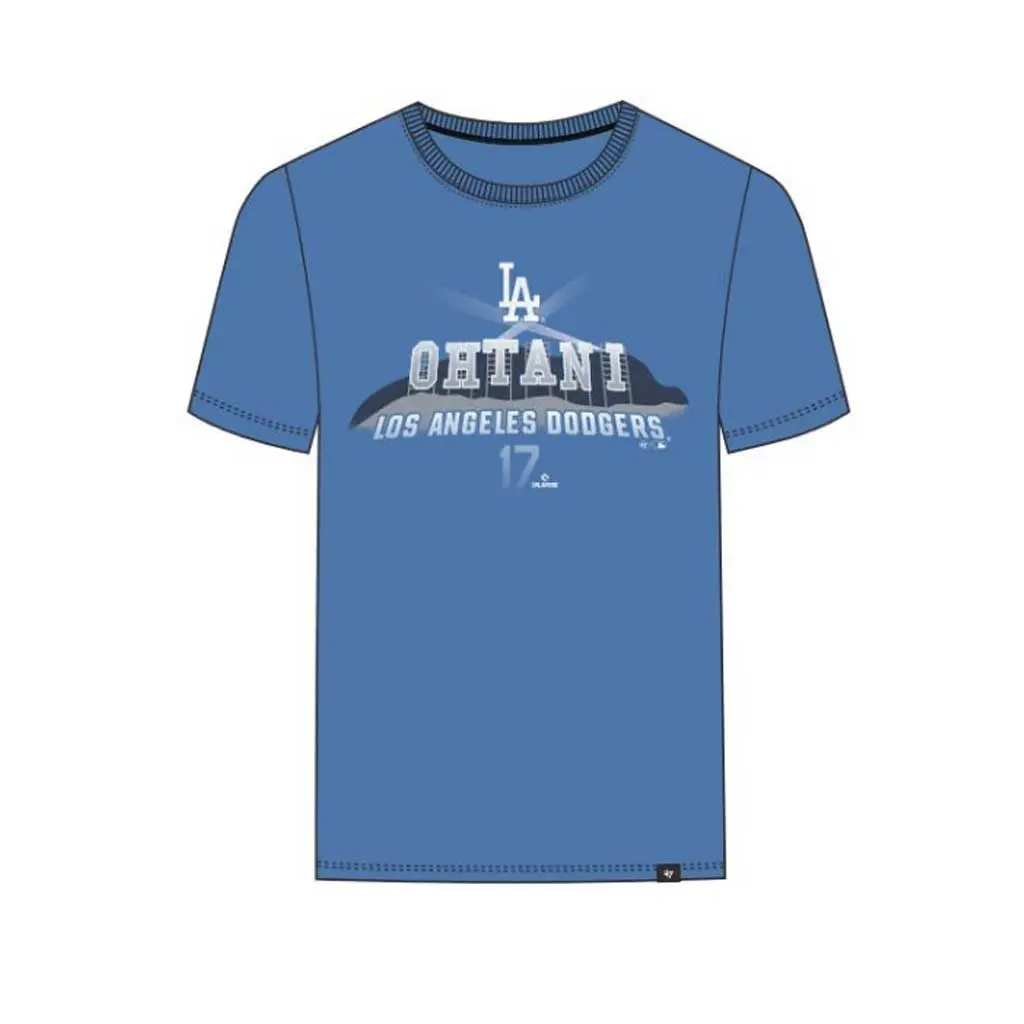 '47 Mlb Ohtani Hollywood Sign S/S Tee - Cadet Blue 1