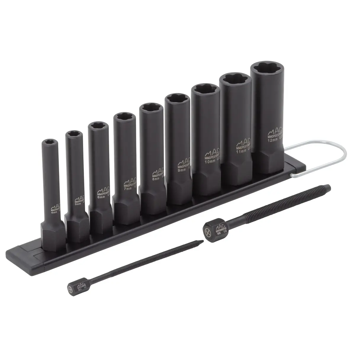 9-Pc. 1/4" Drive R.B.R.T™ Metric Impact Foreign Object Removal (For) Deep Extractor Socket Set 1