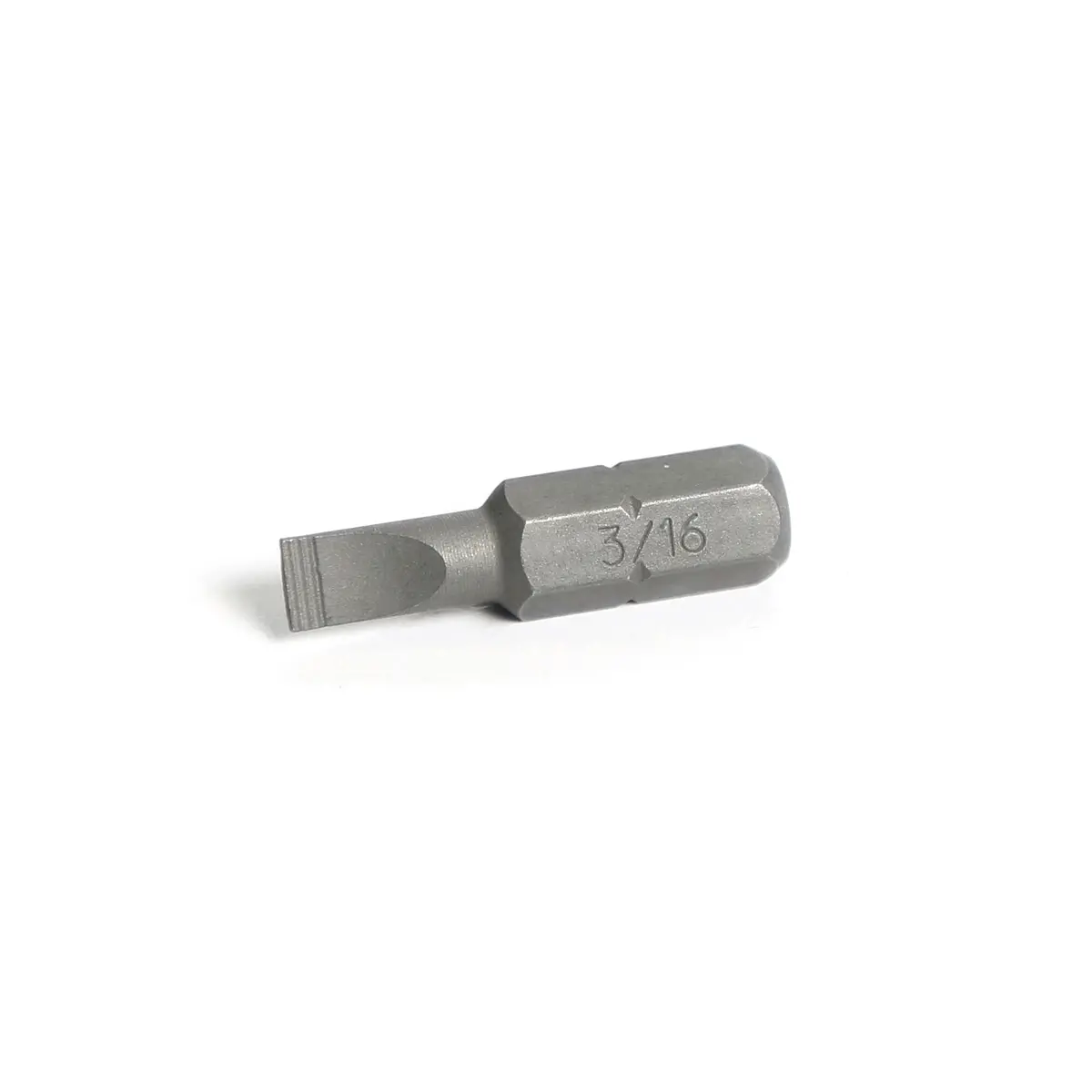 1/4" Hex Drive Slotted Bit 1" - 3/16" 1