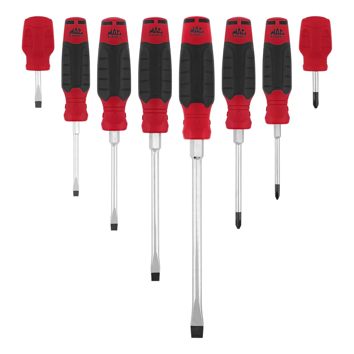 8-Pc. Mac-Grip Combination Screwdriver Set - Red 1