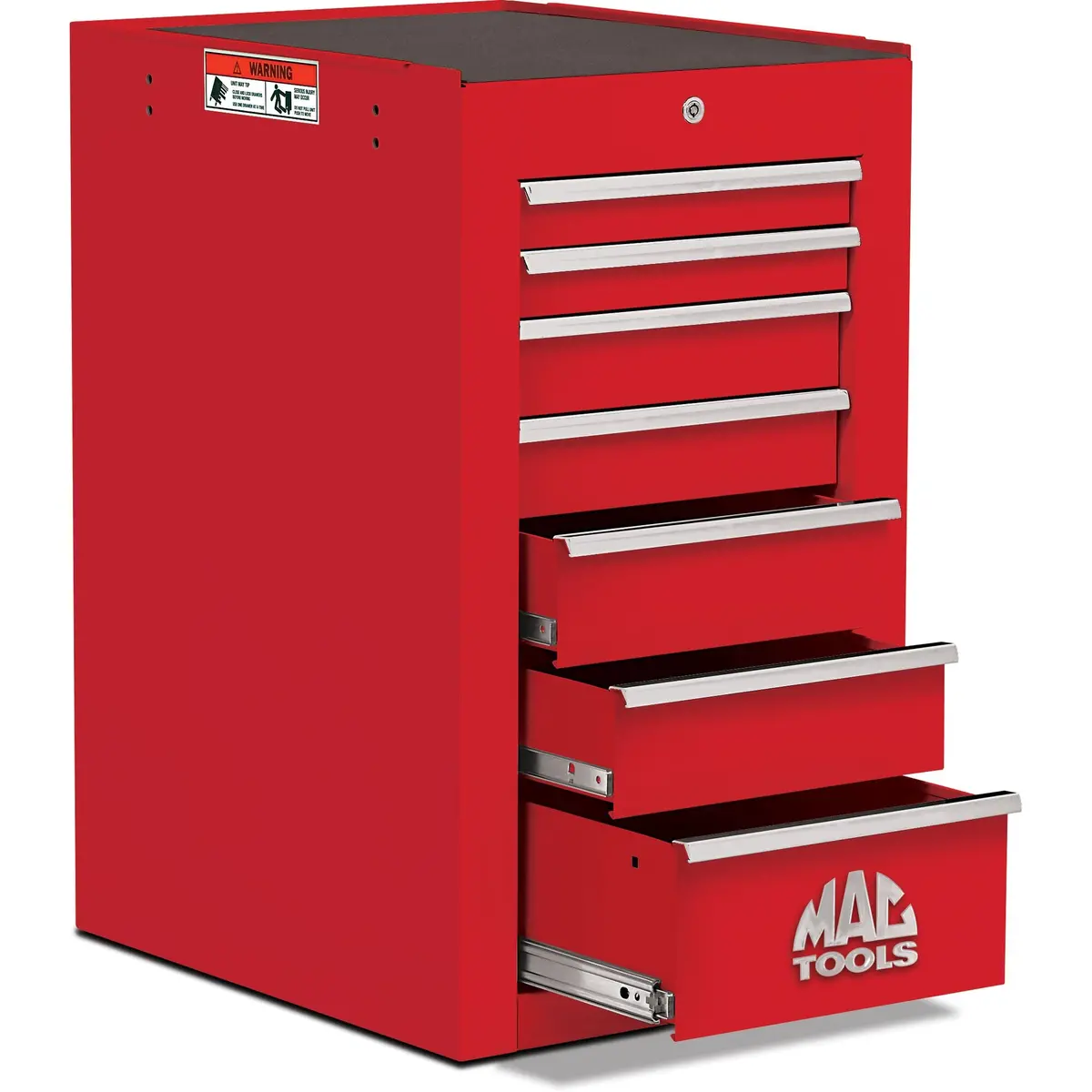 Tech™ Series 7-Drawer Side Cabinet - Firebrick Red 1