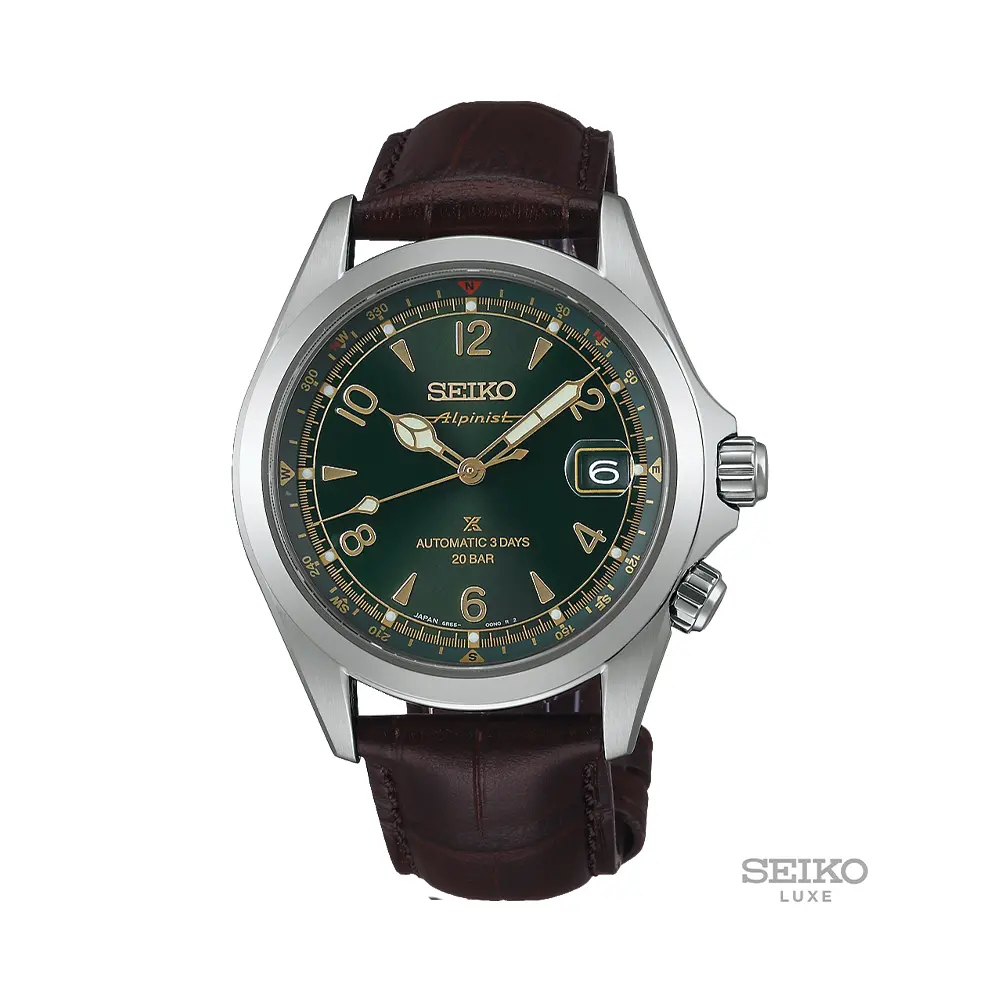 Spb507 Prospex Land Mechanical 39.5Mm - Green On Leather Strap 1