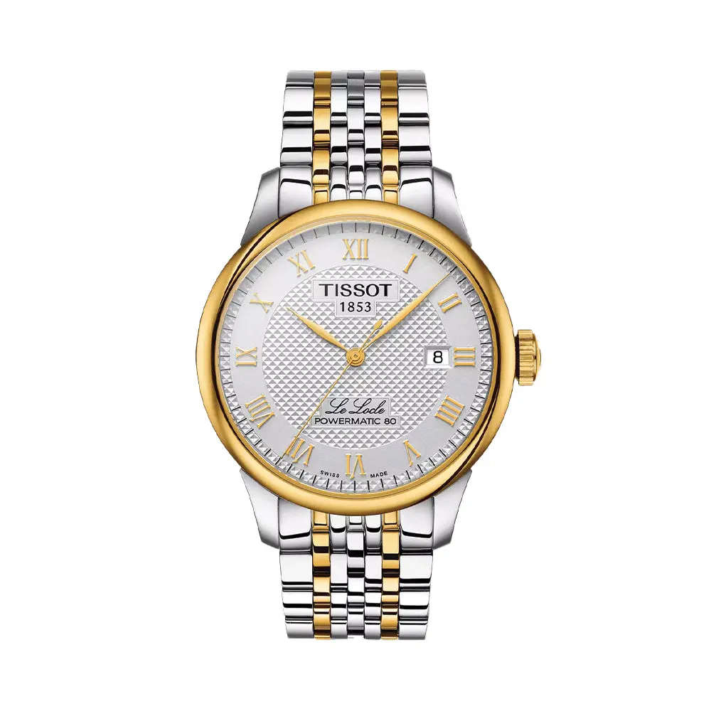 Le Locle Powermatic 80 39.3Mm - Silver And Gold Bezel On Bracelet 1
