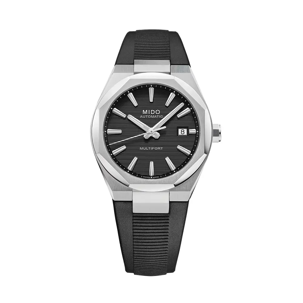 Multifort 8 One Crown 40Mm - Black On Rubber Strap 1