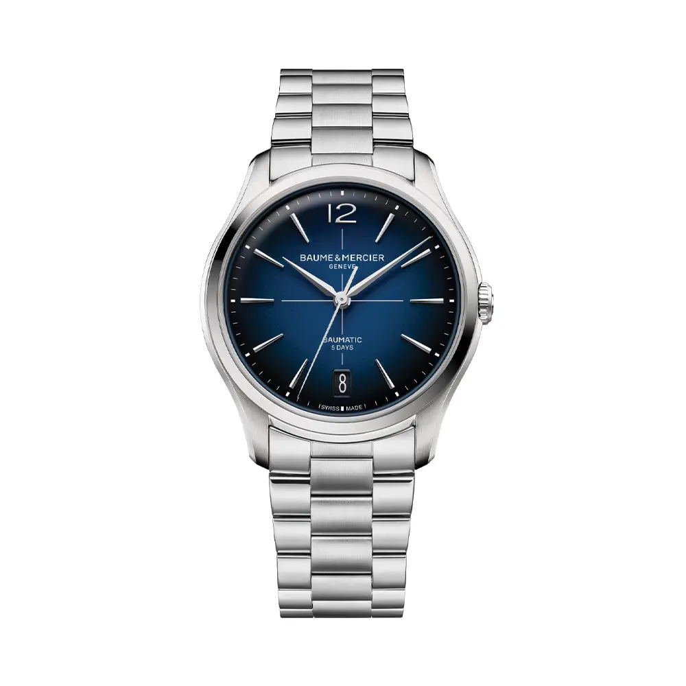 Clifton Round Baumatic 39Mm - Blue On Bracelet 1