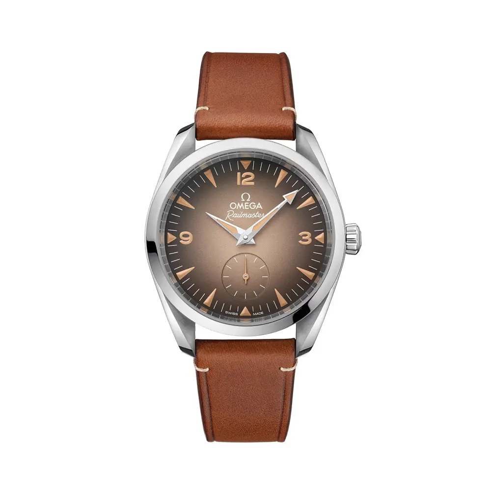 Seamaster Railmaster 38Mm - Brown On Leather Strap 1