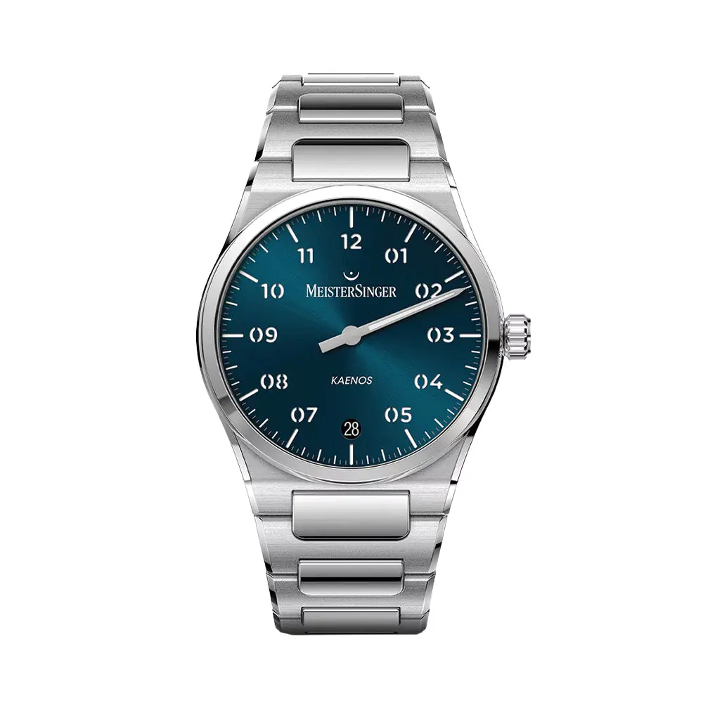 Kaenos 40Mm - Petrol Blue On Bracelet 1