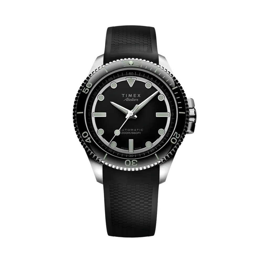 Atelier Marine M1a 41Mm - Black On Rubber Strap 1