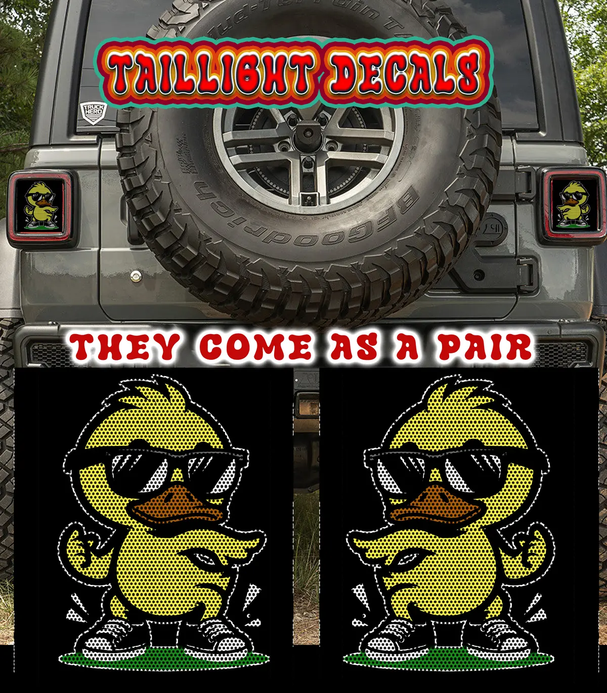 Cool Duck Taillight Cover Decal 1