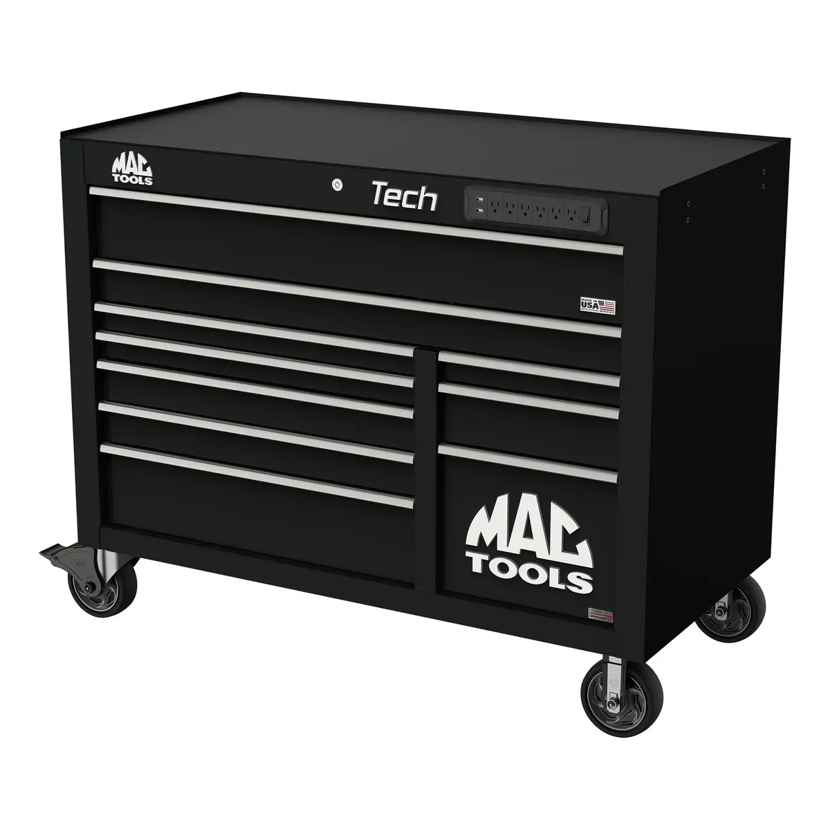 Tech™ Series 10-Drawer Workstation With Powertech™ Drawer - Galaxy Black 1