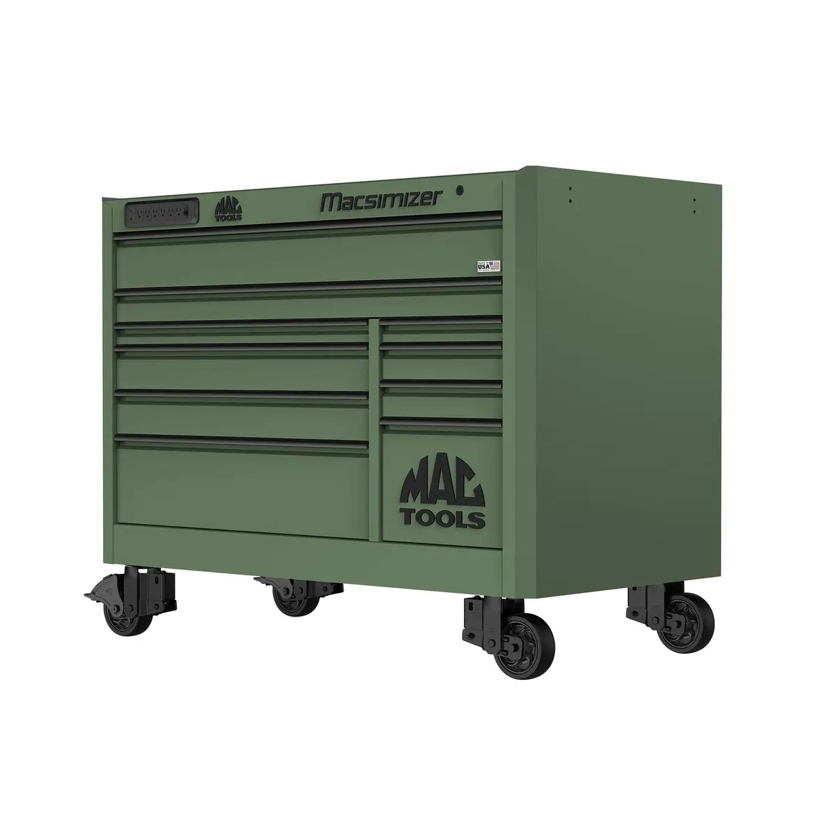 Macsimizer® 10-Drawer Workstation - Olive Green 1