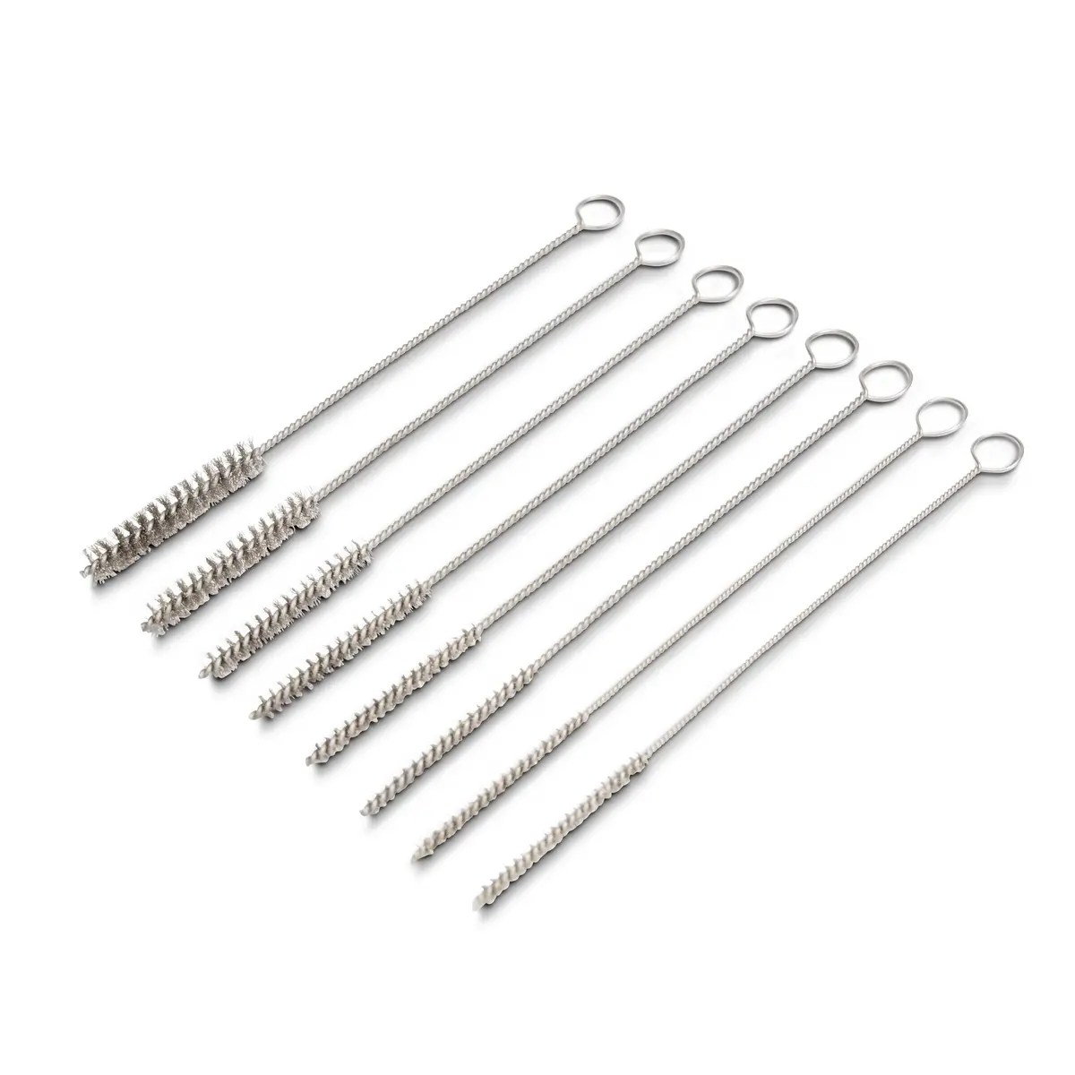 8-Pc. Stainless Steel Micro Bore And Valve-Guide Brush Set 1