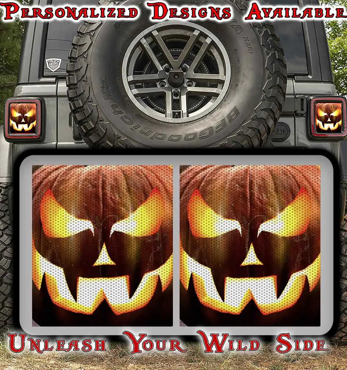 Pumpkin Taillight Cover Decal 51 1