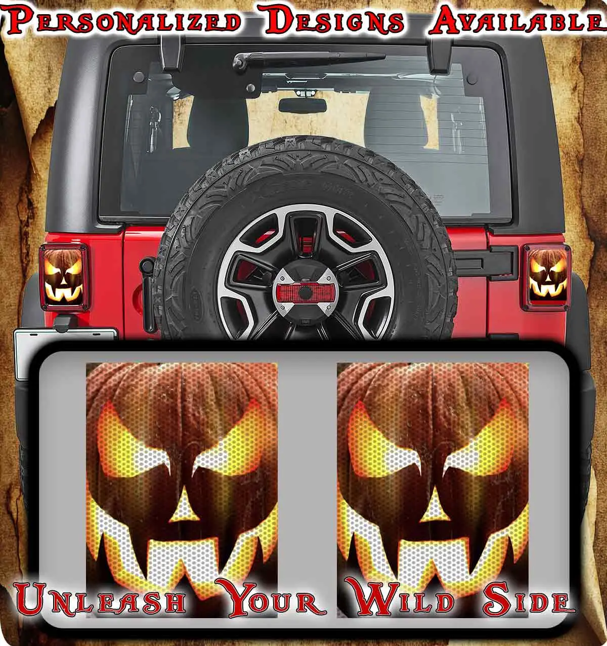 Pumpkin Taillight Cover Decal 51 3