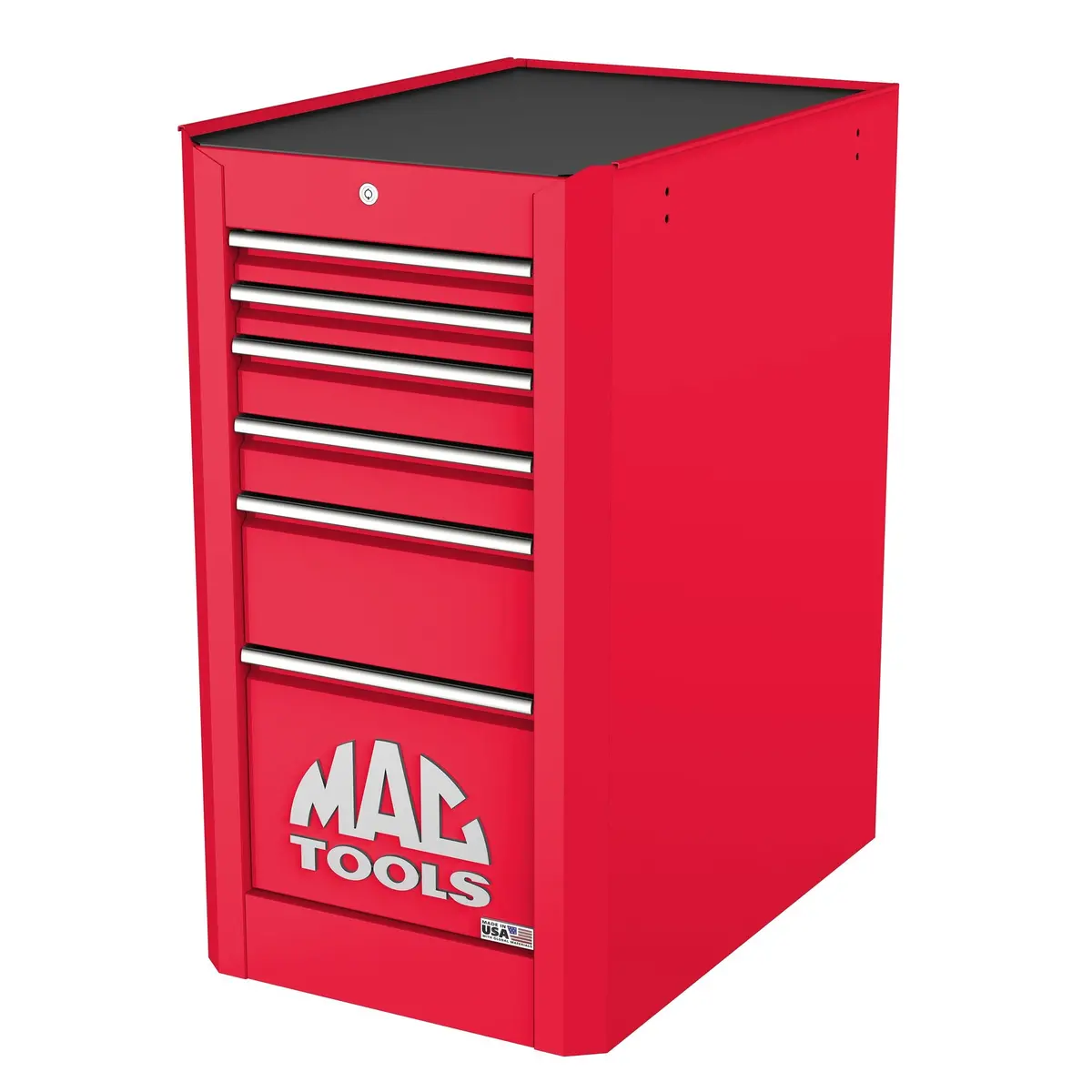 Macsimizer® 6-Drawer Side Box With Powertech™ Drawer - Firebrick Red 1