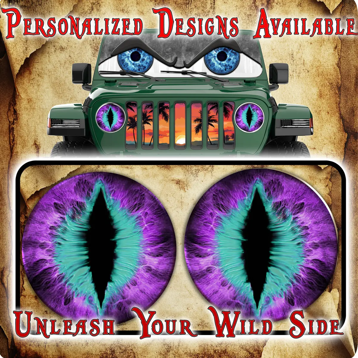 Purple And Teal For A Round Headlight. 53 1