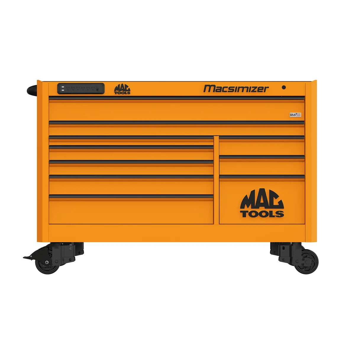 Macsimizer® 10-Drawer Workstation - Fireball Orange 1