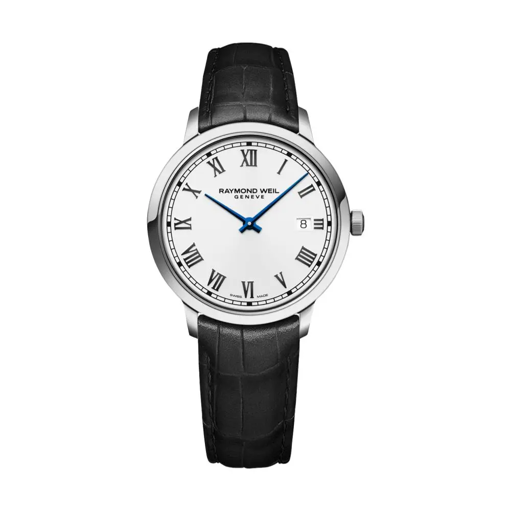 Toccata Classic Quartz 39Mm - White On Leather Strap 1