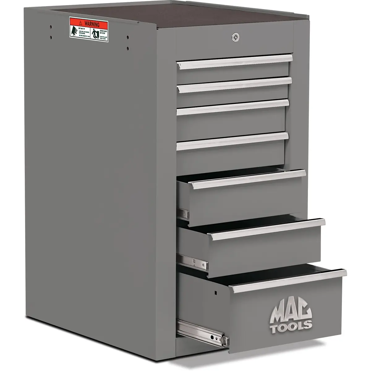Tech™ Series 7-Drawer Side Cabinet - Carbon Gray 1