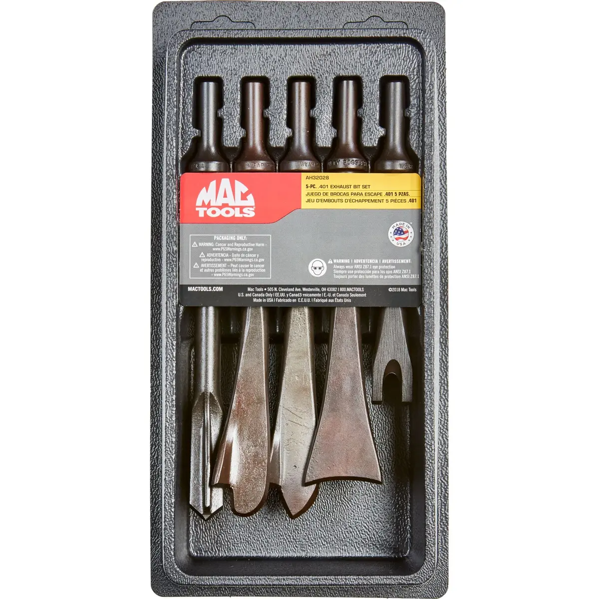 5-Pc. .401 Shank Exhaust Air Hammer Bit Set 1