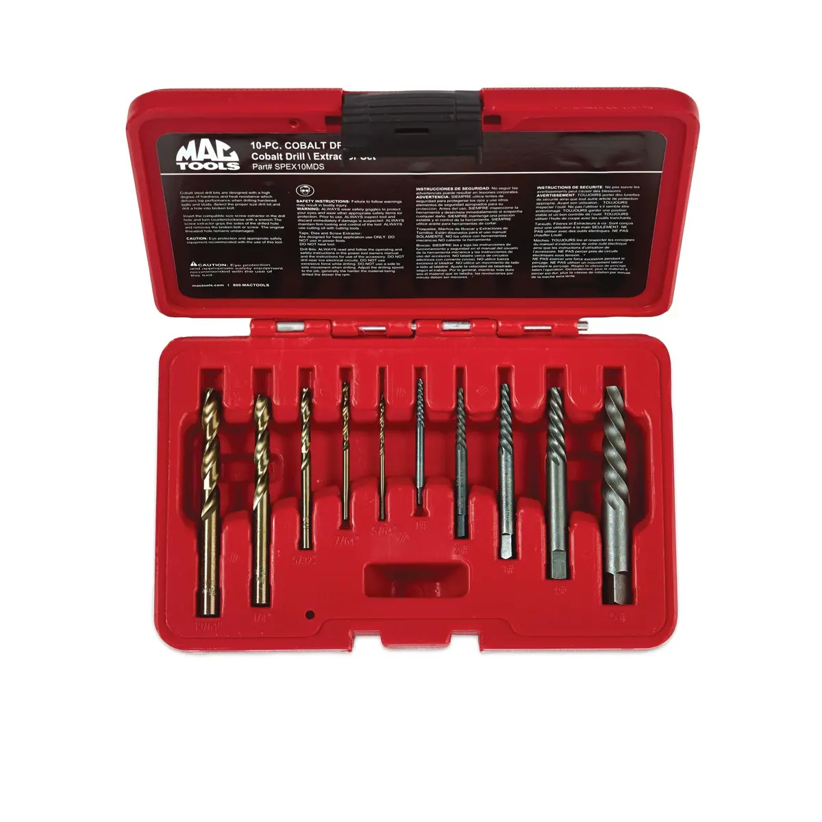 10-Pc. Combination Extractor And Cobalt Alloy Steel Drill Bit Set 1