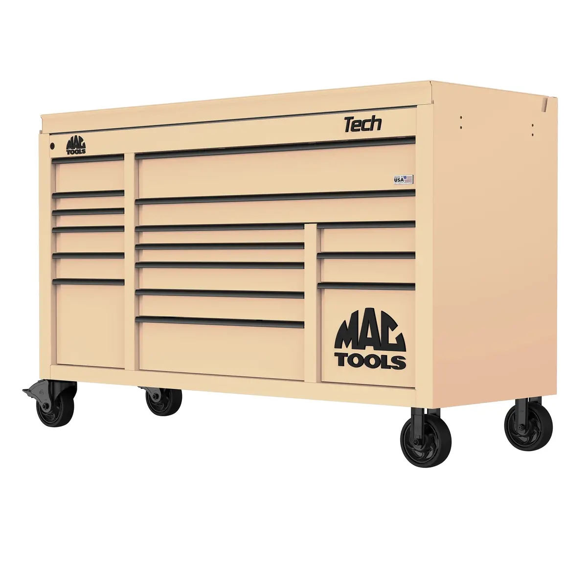 Tech™ Series 16-Drawer Drop Top Workstation - Desert Tan 1