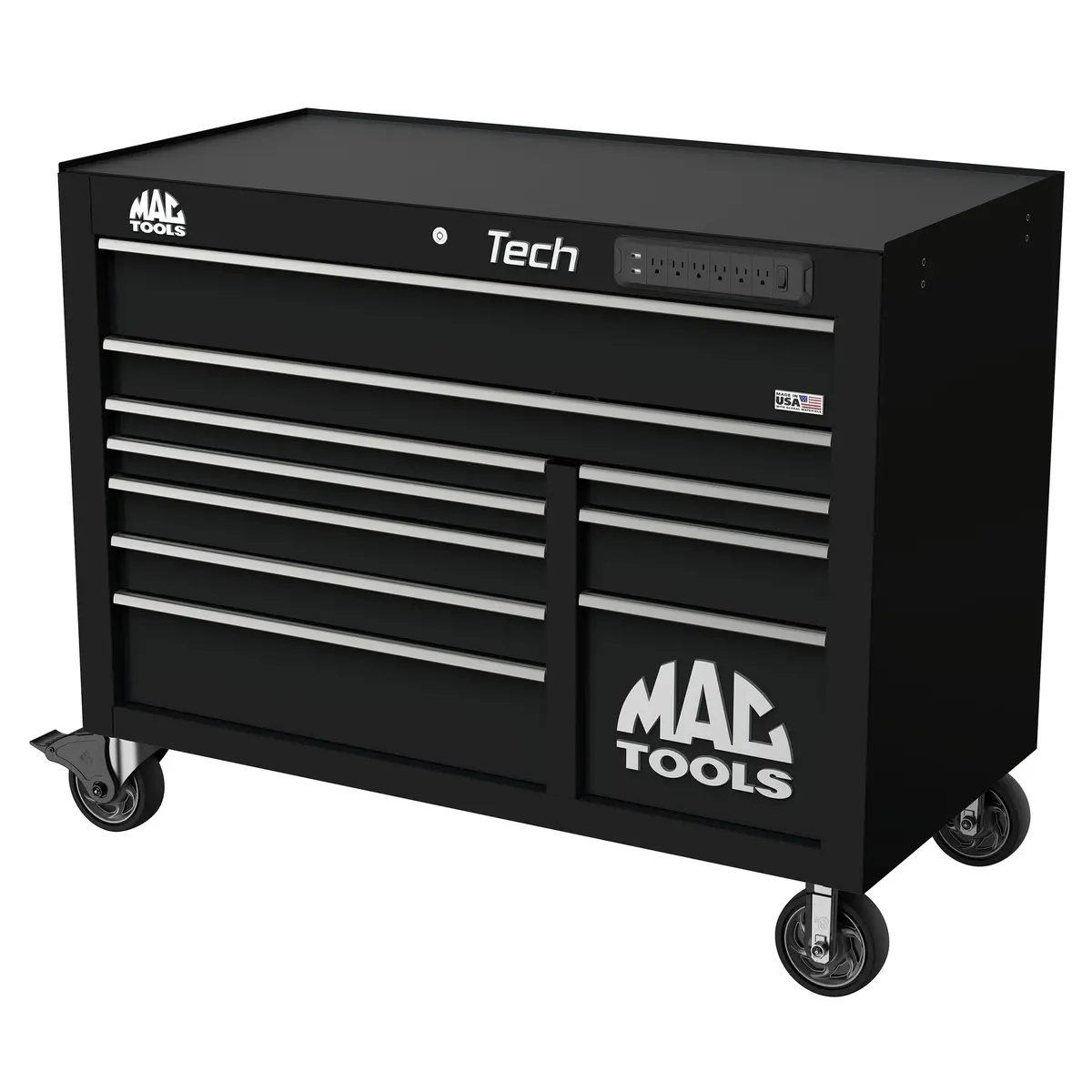 Tech™ Series 10-Drawer Workstation - Flat Black 1