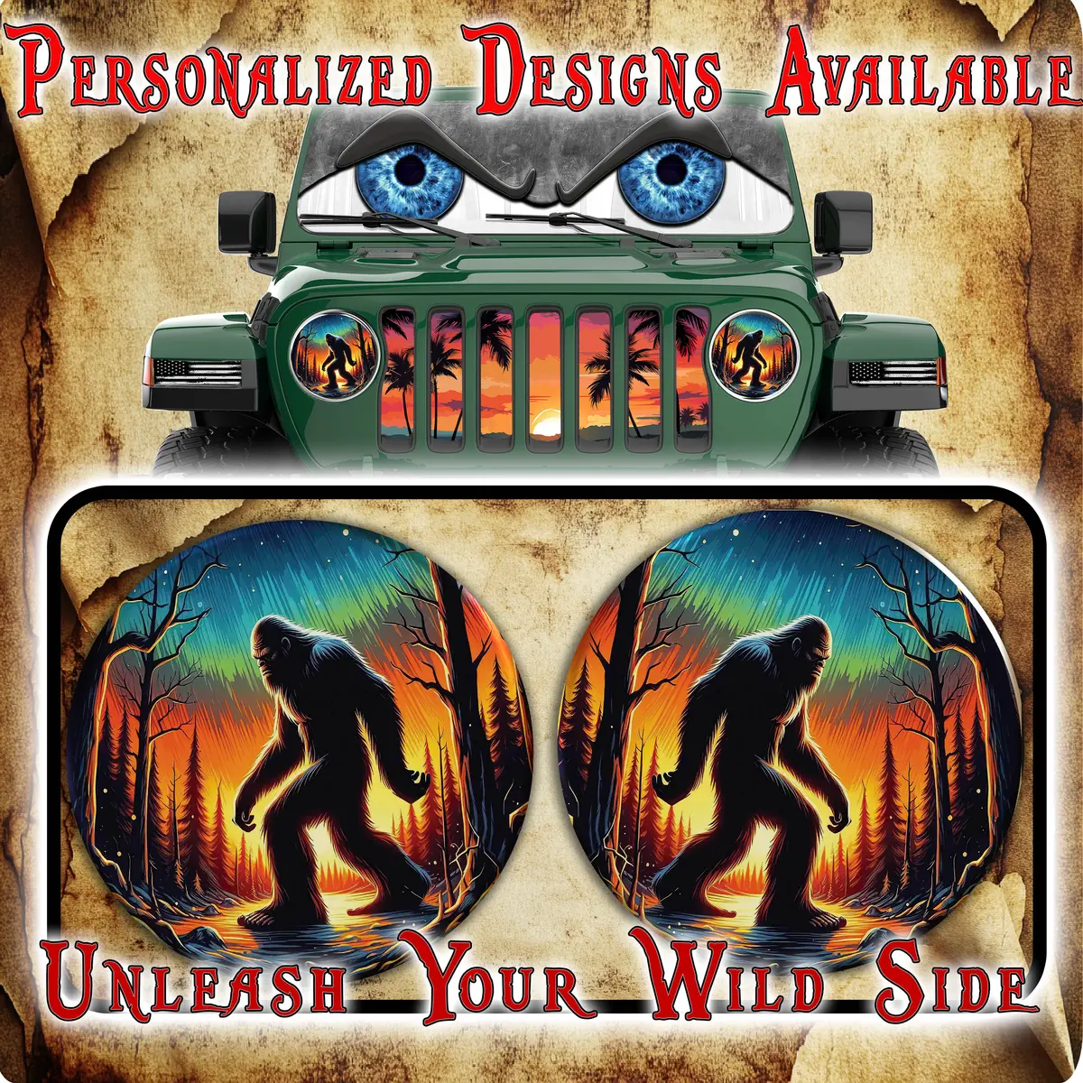 Bigfoot Cabin For A Round Beast Headlight Decal 57 1